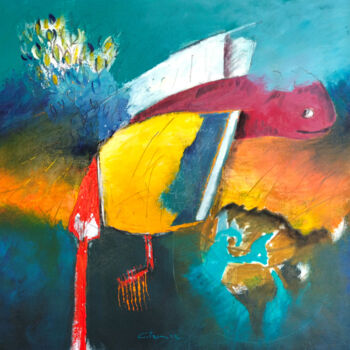 Pittura intitolato "In divenire" da Mirio Citron, Opera d'arte originale, Olio