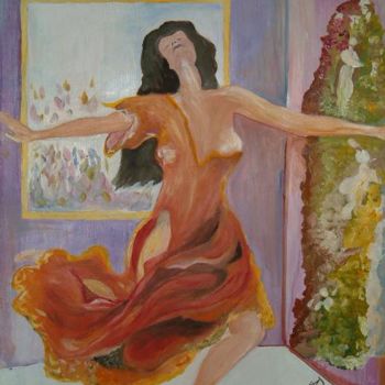 Malerei mit dem Titel "sono nata libera" von Miri Pisanu, Original-Kunstwerk