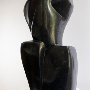 Sculpture titled "Statue Bluestone" by Mirjam De Nijs, Original Artwork, Stone