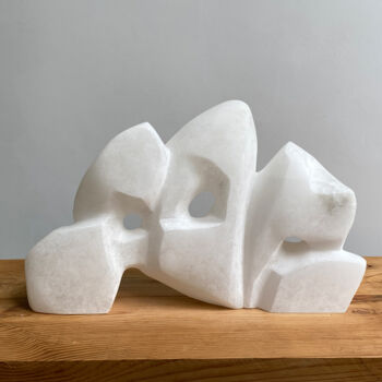 Sculpture titled "Playful massive" by Mirjam De Nijs, Original Artwork, Stone
