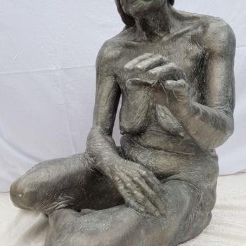 Sculptuur getiteld "The look back" door Miroslav Mlkvik, Origineel Kunstwerk, Hars