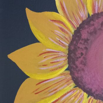 Painting titled "Sunflower" by Miroslava Samoshkina, Original Artwork, Acrylic