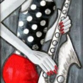 Peinture intitulée "Saxo" par Mirota, Œuvre d'art originale
