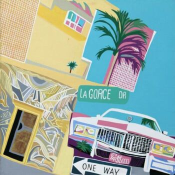 "La Gorce Drive" başlıklı Tablo Mirou Navalon tarafından, Orijinal sanat, Akrilik Ahşap Sedye çerçevesi üzerine monte edilmiş