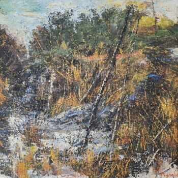 Peinture intitulée "Landschaft III" par Mirsada Masal, Œuvre d'art originale, Huile Monté sur Châssis en bois