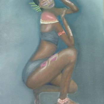 Pintura intitulada "indigena.jpg" por Mirta Bari, Obras de arte originais, Óleo