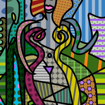 Digitale Kunst getiteld "Mermaid" door Misaku, Origineel Kunstwerk, 2D Digital Work