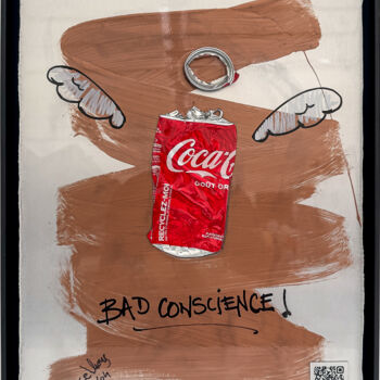 Painting titled "Bad Conscience" by Miscellious, Original Artwork, Acrylic