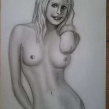 Schilderij getiteld "nude woman nr 6" door Mischa, Origineel Kunstwerk, Olie