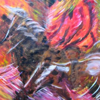 Painting titled "in-motion" by Mark Salevitz, Original Artwork, Oil