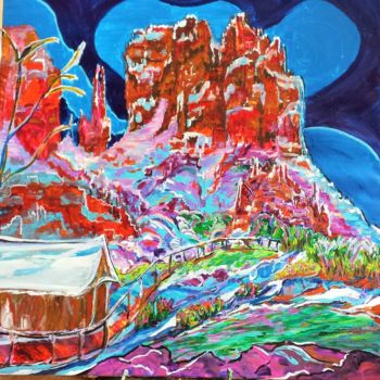 Malerei mit dem Titel "Sedona Winter II" von Mark Salevitz, Original-Kunstwerk