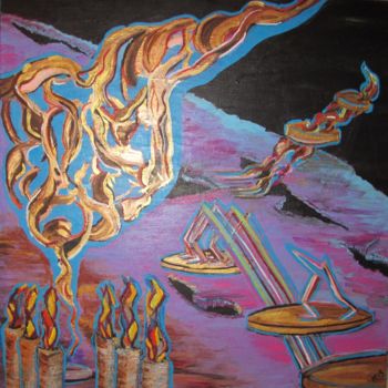 Peinture intitulée "Exodus" par Mark Salevitz, Œuvre d'art originale, Acrylique