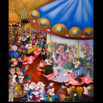 Pittura intitolato "copie-2-de-fete-2.j…" da Misha Wolinski, Opera d'arte originale, Olio