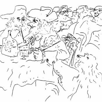 Рисунок под названием "1777" - Олег Бехтерев, Подлинное произведение искусства, Гелевая ручка