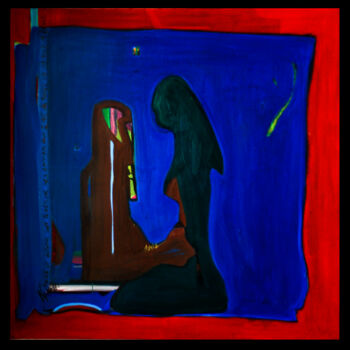Картина под названием "De la Nuit à la Vie" - Mishra, Подлинное произведение искусства, Масло