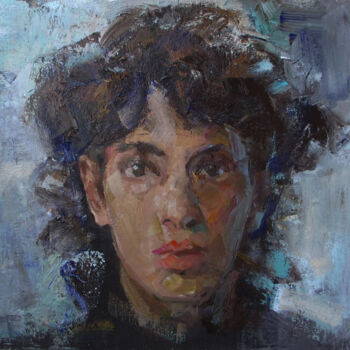 Peinture intitulée "portrait of a young…" par Mishyra Vladimir, Œuvre d'art originale, Huile