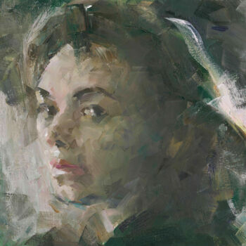 Peinture intitulée "profile of a young…" par Mishyra Vladimir, Œuvre d'art originale, Huile