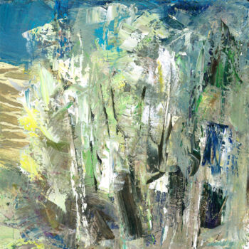 Картина под названием "trees under the sun" - Mishyra Vladimir, Подлинное произведение искусства, Масло