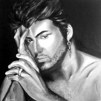 Картина под названием "George Michael" - Basilovich, Подлинное произведение искусства, Масло