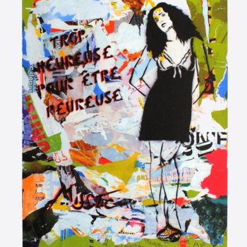 Printmaking titled "TROP HEUREUSE POUR…" by Miss.Tic, Original Artwork, Lithography