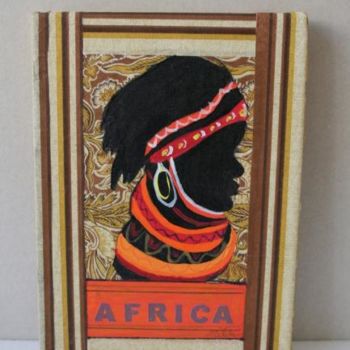 Painting titled "africaine" by Missduval, Original Artwork