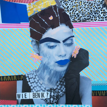 Collages intitulée "Wie ben ik" par Miss Eclectic, Œuvre d'art originale