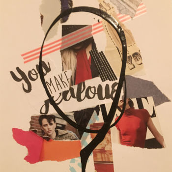 Collages getiteld "jealous" door Miss Eclectic, Origineel Kunstwerk
