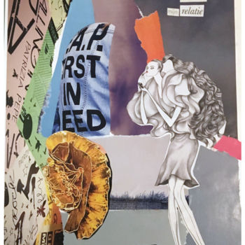 Collages getiteld "de liefde" door Miss Eclectic, Origineel Kunstwerk, Papier