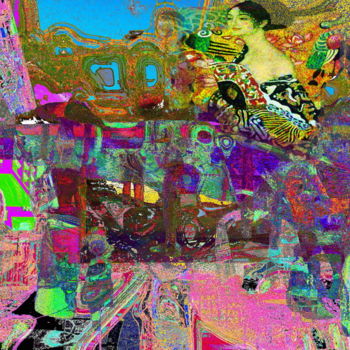 Digitale Kunst getiteld "Promenade avec Klim…" door Martin Missmahl, Origineel Kunstwerk, Foto Montage