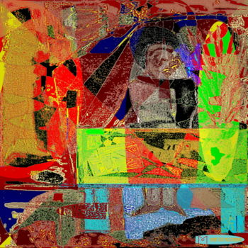 Arte digital titulada "L'Étreinte amoureuse" por Martin Missmahl, Obra de arte original, Trabajo Digital 2D