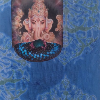 Collages getiteld "Ganesha" door Missterre Apocalypse, Origineel Kunstwerk, Papier snijwerk