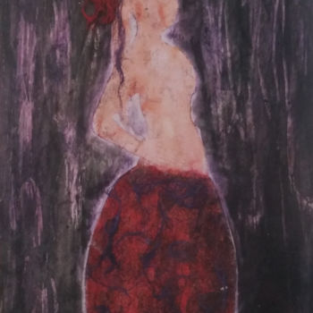 Collages titled "Femme végétale 1" by Missterre Apocalypse, Original Artwork, Paper