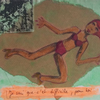 Collagen mit dem Titel "Je sais que c'est d…" von Missterre Apocalypse, Original-Kunstwerk, Scherenschnitt
