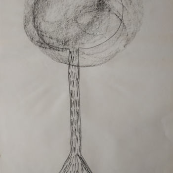 Drawing titled "Arbre n°11" by Missterre Apocalypse, Original Artwork, Graphite
