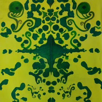 Ζωγραφική με τίτλο "Rorschach" από Missterre Apocalypse, Αυθεντικά έργα τέχνης, Ακρυλικό