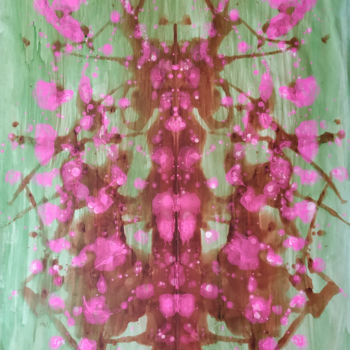 Peinture intitulée "Rorschach expérience" par Missterre Apocalypse, Œuvre d'art originale, Acrylique