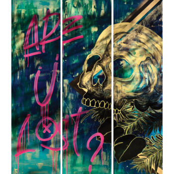 "ARE U LOST ?" başlıklı Tablo Miss Vitriol tarafından, Orijinal sanat, Akrilik Ahşap Sedye çerçevesi üzerine monte edilmiş