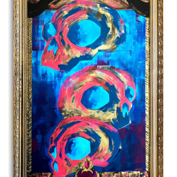 Картина под названием "CAVALIERS" - Miss Vitriol, Подлинное произведение искусства, Акрил Установлен на Деревянная рама для…