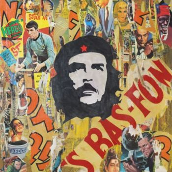 Collages titled ""Le Che Guevara  le…" by Mister.Mo, Original Artwork, Collages Mounted on Other rigid panel
