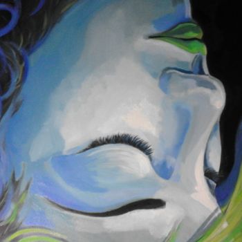 Pintura titulada "Sueño azul" por Antonio Sanchez, Obra de arte original