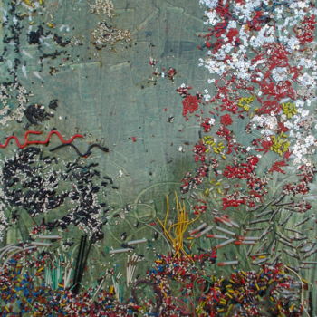 Pintura intitulada "JAPANESE SUBMERGED…" por Mita Riotto, Obras de arte originais, Óleo