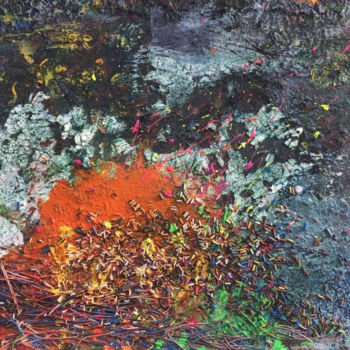 Pittura intitolato "DEEP SUBMERGED LAND…" da Mita Riotto, Opera d'arte originale, Acrilico