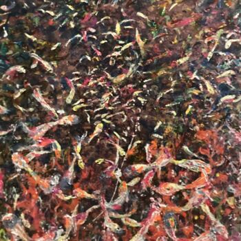Pittura intitolato "Tropical Submerged…" da Mita Riotto, Opera d'arte originale, Olio Montato su Telaio per barella in legno