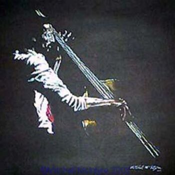 Painting titled "Bass Player" by Mitchell Mcintyre, Original Artwork