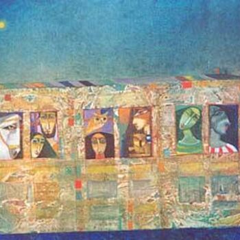 "Te Noa's Arch" başlıklı Tablo Peter Mitchev tarafından, Orijinal sanat, Petrol