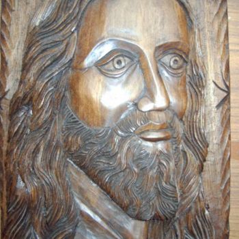Painting titled "Jesus" by Dimitar Nikolovski, Original Artwork
