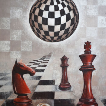 Peinture intitulée "Chess_50" par Mithu Biswas, Œuvre d'art originale, Acrylique