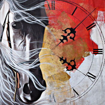 Peinture intitulée "Chasing The Time_30" par Mithu Biswas, Œuvre d'art originale, Acrylique