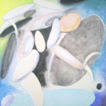 Картина под названием "Moon Child" - Mi Tina, Подлинное произведение искусства, Пастель