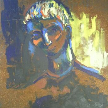 Painting titled "Younger Man" by Mi Tina, Original Artwork, Oil